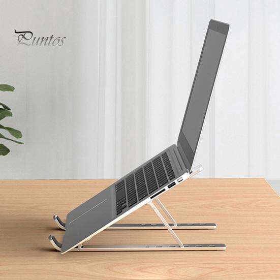 Portable Laptop Stand Aluminum Alloy Height Adjustable Quick Heat Dissipation Anti-slip Stable Foldable Home Office Desktop Computer Riser Holder