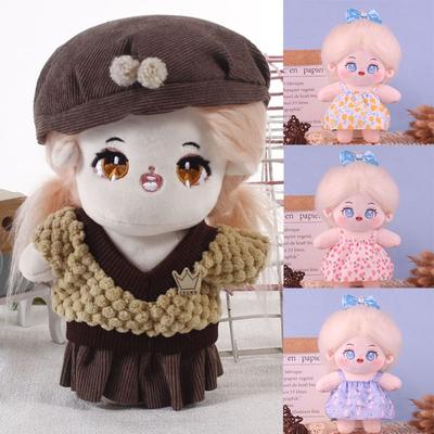 Sevimli Prenses Elbise Peluş Bebek Giysileri 20cm Pamuklu Bebek/EXO İdol Bebekler