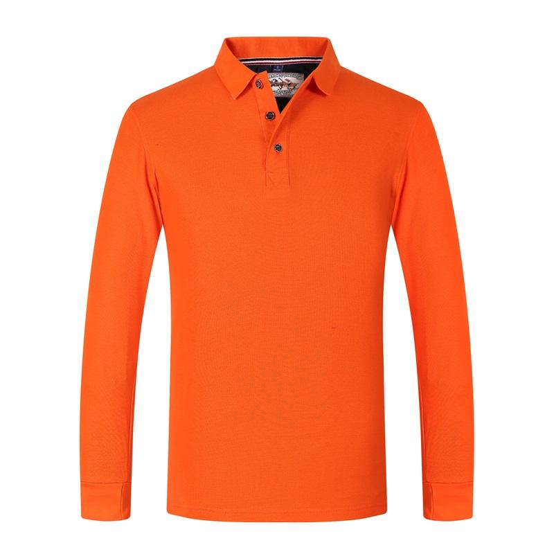 Autumn Winter Men's Long Sleeved Lapel Polo Shirt, Pure Cotton Top, Skin Friendly Soft Business Shirt, Outdoor Sports T-shirt