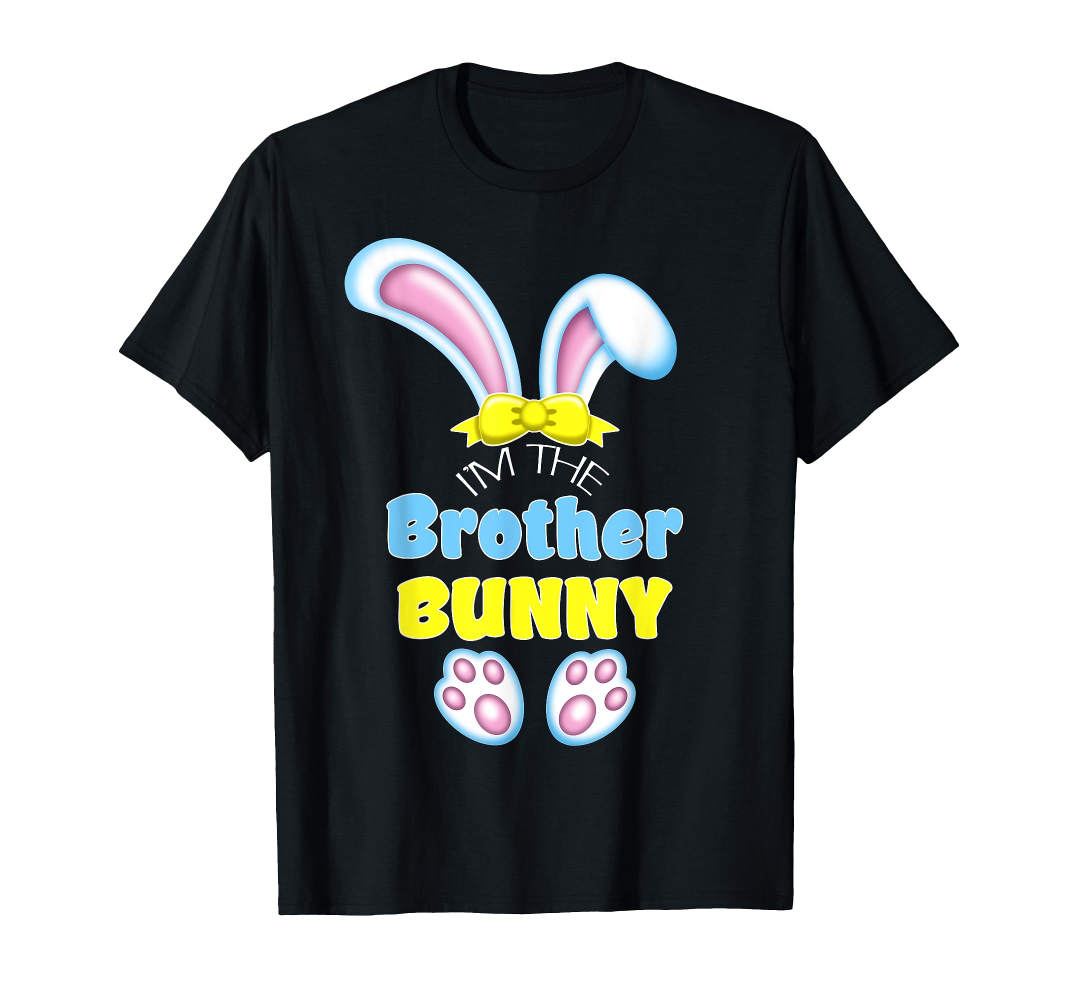 

Футболка с надписью «I m» от Brother Bunny, пасхальный костюм 2025 года чёрный