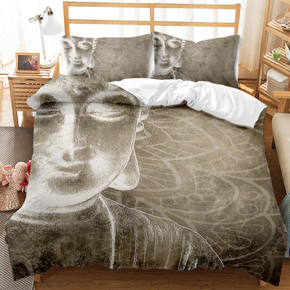 Handdraw Budha 3D Art Duvet Cover Set King Queen Double Full Twin Single Size Bed linen set
