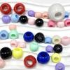 Acrylic Macaron Large Hole Round Beads for DIY Children's Bracelets and Jewelry Making