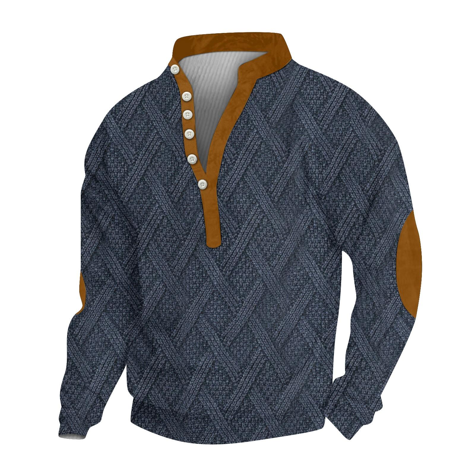 

Мужской вельветовый кардиган с длинными рукавами и шестью пуговицами M