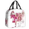 Rainbow High Insulated Lunch Bag for Outdoor Picnic Cartoon Anime Tv Portable Thermal Cooler Lunch Box Women Kids