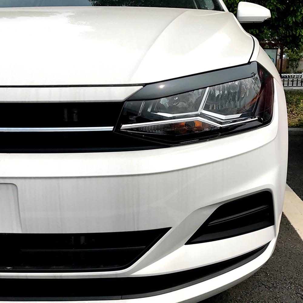2ks Samolepka na obočí světlometu pro VW Volkswagen Polo Mk6 2019-2023 Kryt předního světlometu Ochranný prvek Doplňky pro styling auta