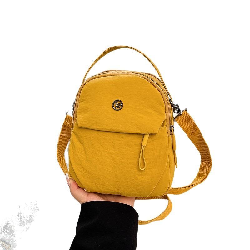 New nylon cloth mini mobile phone bag, female trendy small bag, light portable, simple and fashionable shoulder messenger bag.