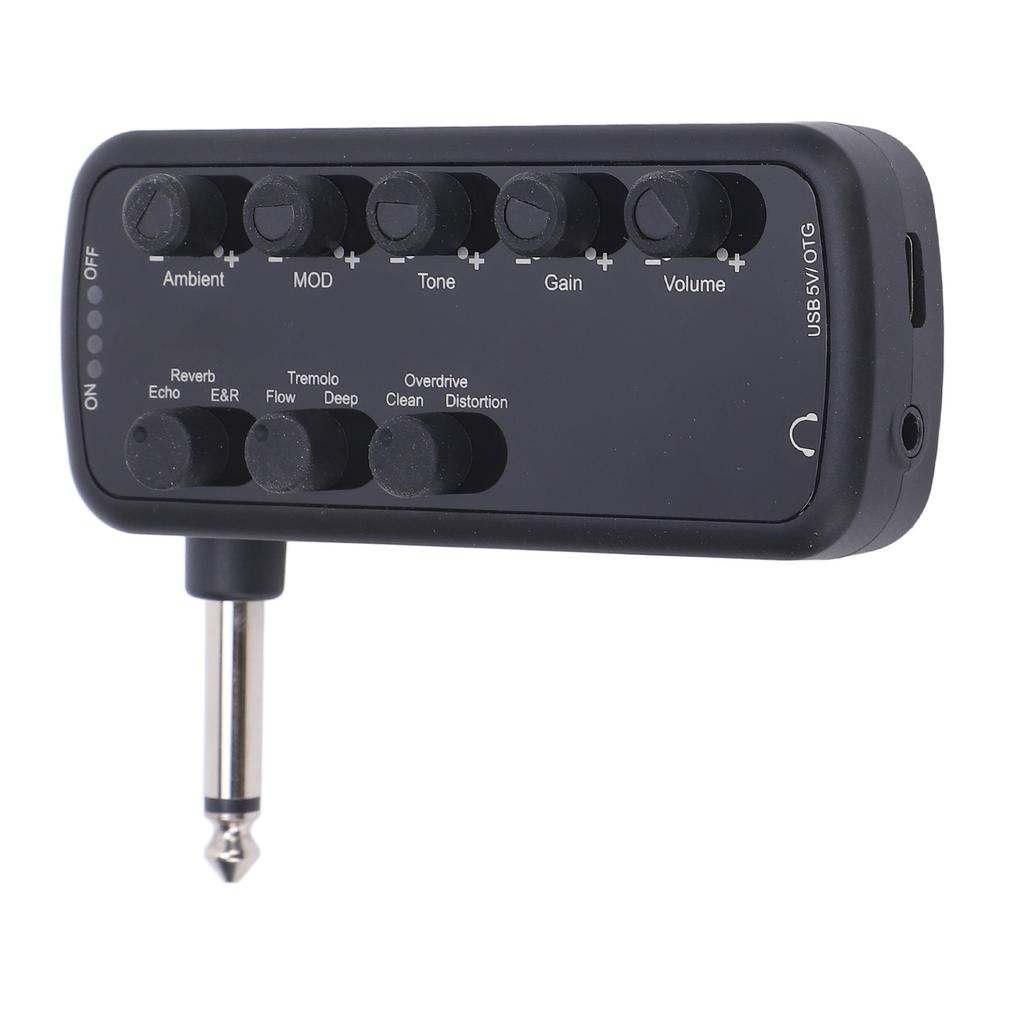 Bass Headphone Amplifier Multi Effects Clean Overdrive Distortion Echo Reverb Chorus Tremolo Deep Bass Headphone Amp