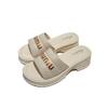 Women's Summer Mid-Heel Beach Sandals - Height-Boosting, Thick Sole, Versatile Outdoor Wear