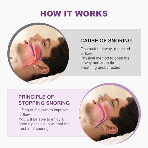 Anti-Snoring Device, Dual Turbine Electric Adjustable Ventilation, Adjustable Wind Speed, Snoring Solution for Men and Women, Blue