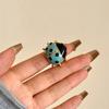 Vintage Enamel Rhinestone Insect Ring Colorful Cute Butterfly Beetle Punk Y2K Jewelry for Women Accessories Party Gift