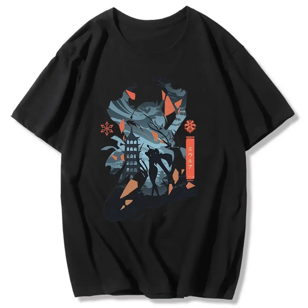 Genshin Impact T-shirt Xiao Kaedehara Kazuha Printed Tshirt Unisex Harajuku Retro Tshirt Top Wome's Short Sleeve