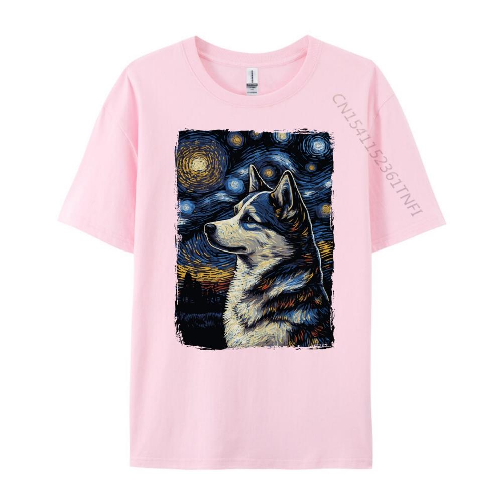 Husky Starry Night Sports T Shirt Men Mens Shirts Group Graphic T Shirts Woman Tshirt