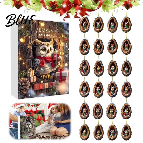 Christmas Stocking Stuffers Animal Tree Day Countdown Calendar 24 2026 Advent Box with Acrylic Decorative