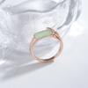 1 Pc Square Cut Mist Green Zircon Rings for Women Golden Color Vintage Fashion Jewelry Personality Rings Gifts