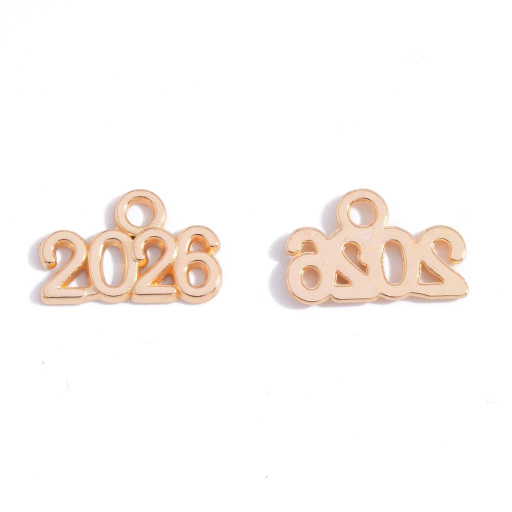Digital Zinc Alloy Pendant Retro Charm - 14x9mm DIY Jewelry Accessories (2025 & 2026)