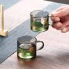Glass Teacup High Temperature Resistant Tea Cup with Handle Transparent Glass Tea Cup Household Kung Fu Teacup Wholesale