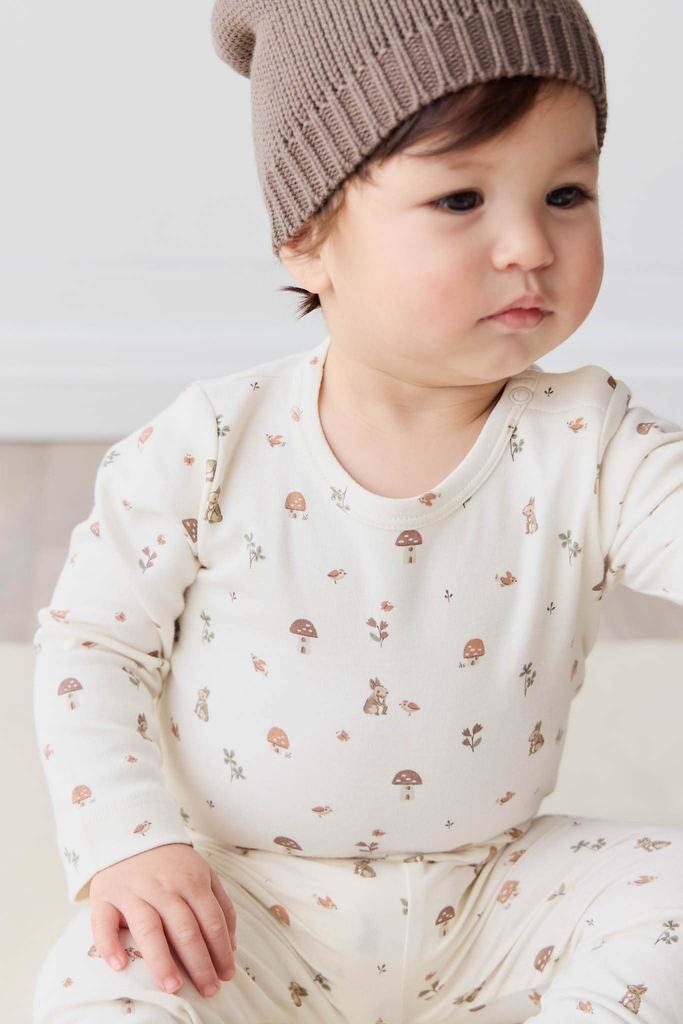 OC Long Sleeve Bodysuit Foraging Friends JBCO245228 Baby IVR 50 [Jamie Kay]