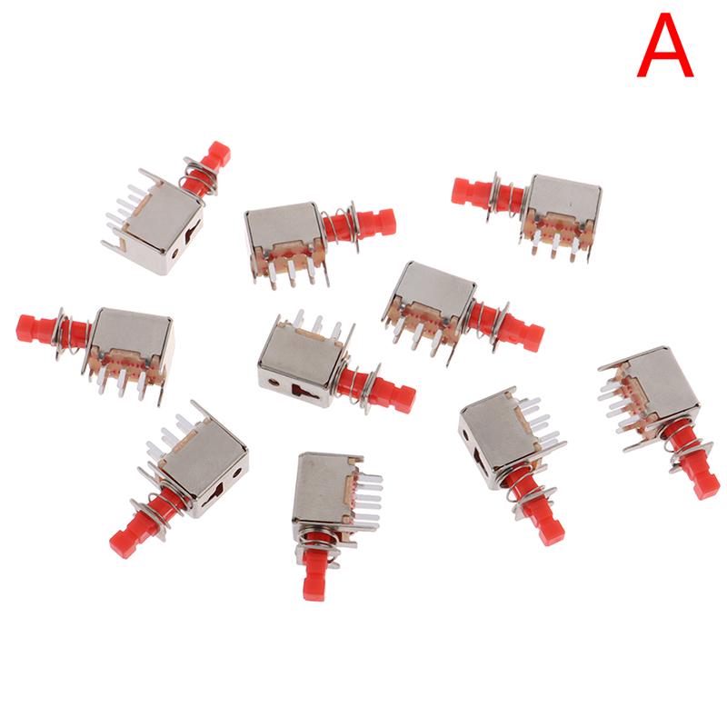 10pcs PS-22F03 Right Angle Push Button Switch 6 Pin Self-locking SwitcKRTScidn