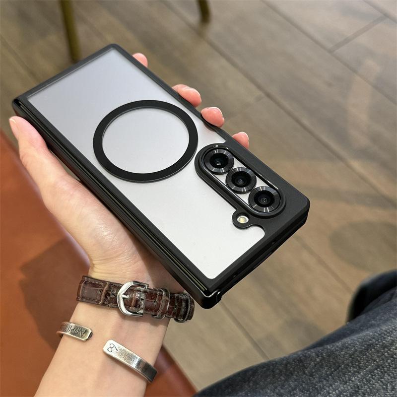 Samsung Galaxyzfold7 6 Central Axis Magnetic Folding Mobile Phone Case Suitable for Zfold4 5 Soft Shell Full Enclosure