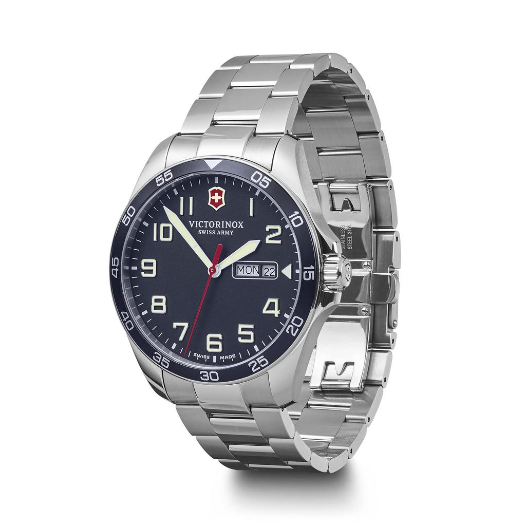 VICTORINOX FIELDFORCE stainless steel case blue stainless steel gift 241851 watch, (316L), dial, bracelet, item, []