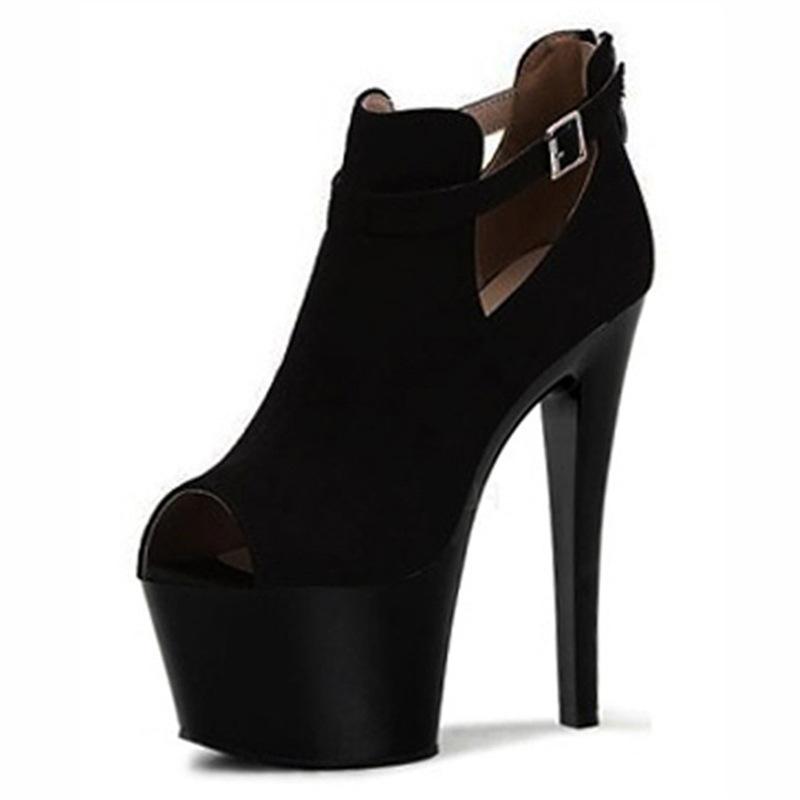 15Cm flannel spring and autumn thin heels single shoes women's high heels fashion shoes nude workplace versatile round head black shoes Korean