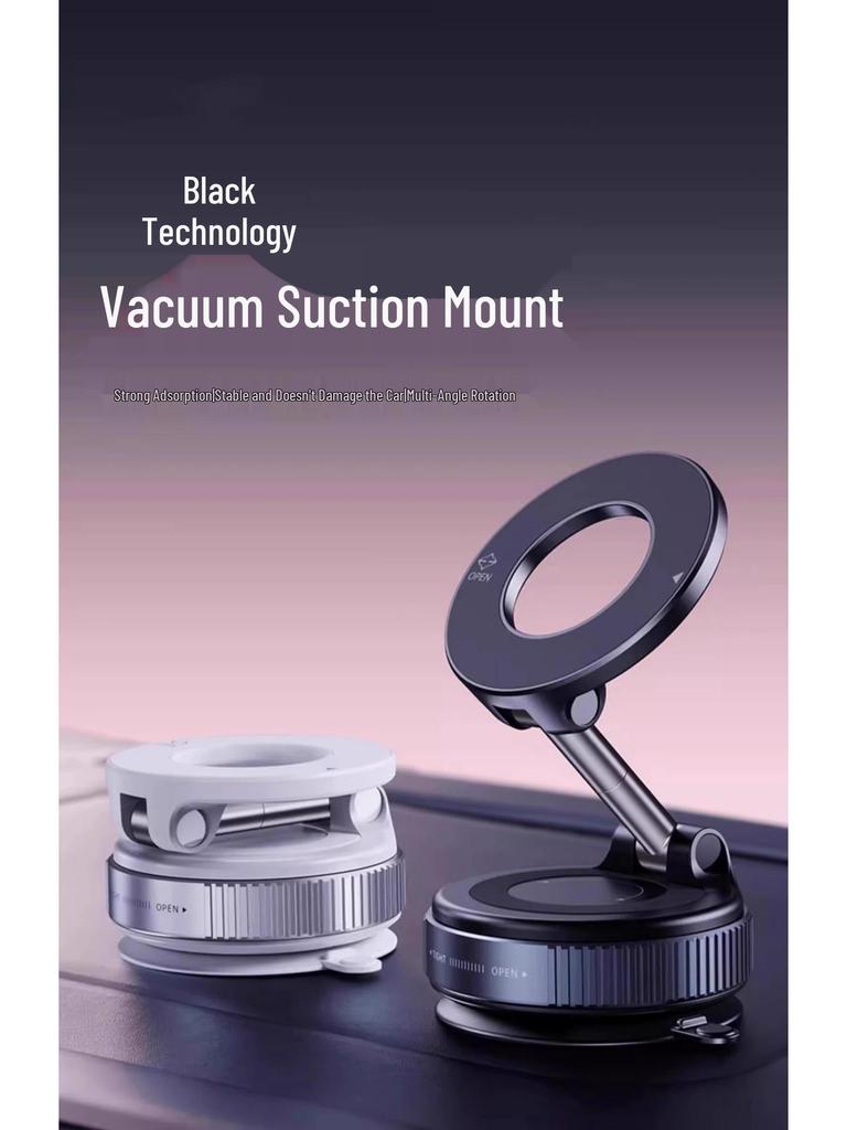 Foldable Suction Cup Car Mount & Magnetic Phone Holder