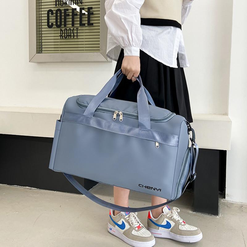 Fitness Bag Women's Wet and Dry Separation Sports Training Bag Shoe Position Large Capacity Travel Bag Can Be Set Tie Rod Luggage Bag Men