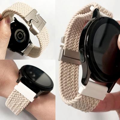 20mm 22mm Nylon Sport-Uhrenarmband für Samsung Gear S2/S3 Classic/Galaxy Watch7 6 5Pro 4 /Active 2 Gewebtes Armband Atmungsaktives Armband