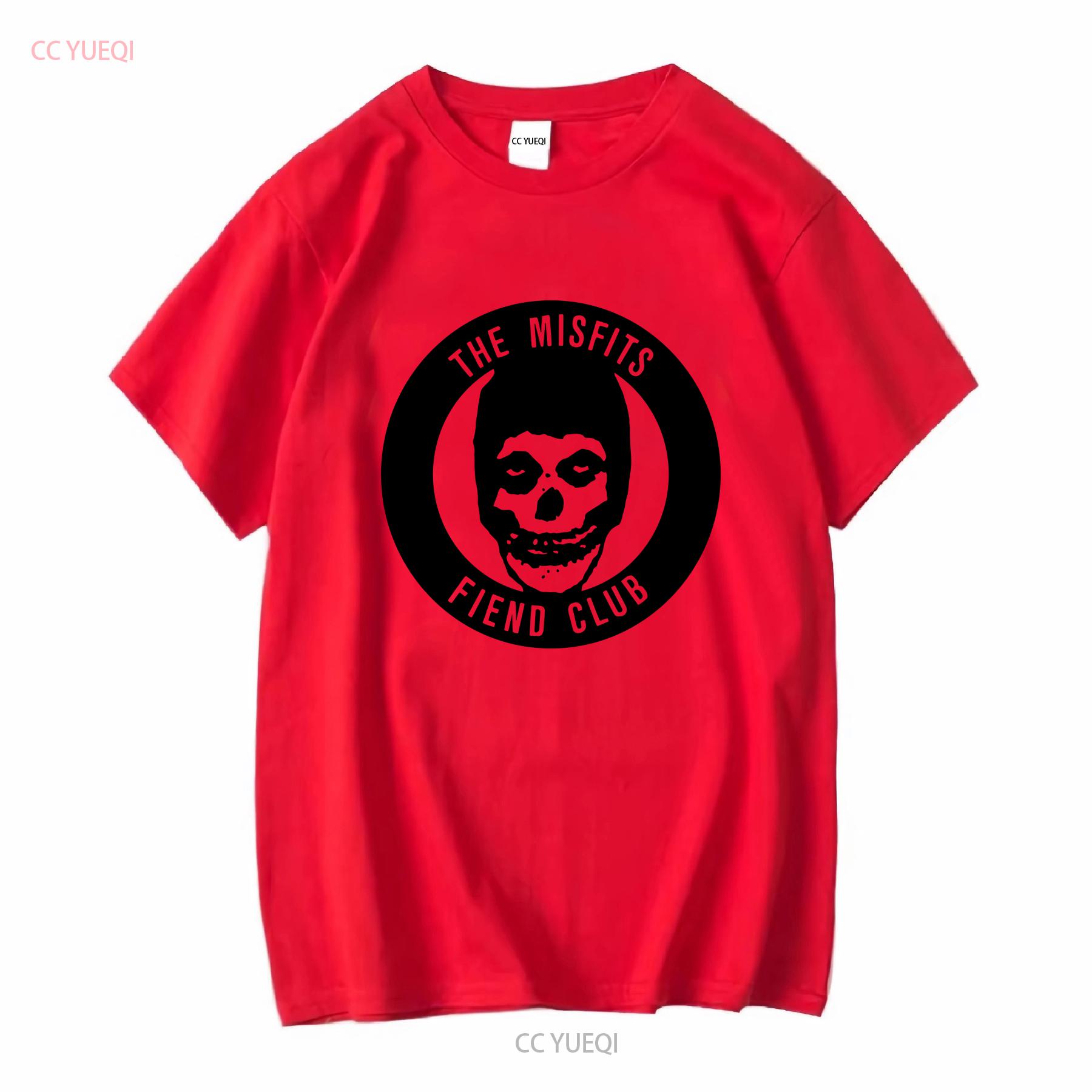 

Large MISFITS Fiend Club T Shirt death punk Danzig vintage Washed Stylish fashion Versatile Casual Unisex Soft Slightly S