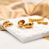 eManco 18K Gold Water Drop Titanium Steel Women's Geometric Earrings