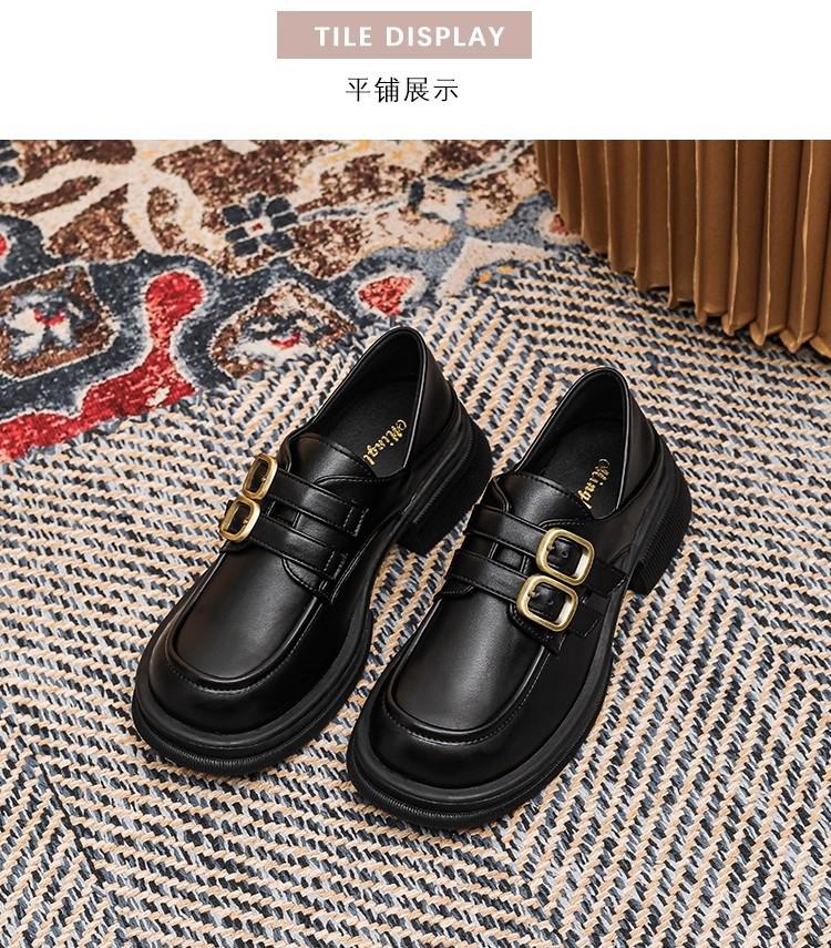 American Retro Small Leather Shoes Women's Autumn 2025 Versatile and Lightweight Japanese Jk Single Shoes Muffin Bottom Platform Loafers