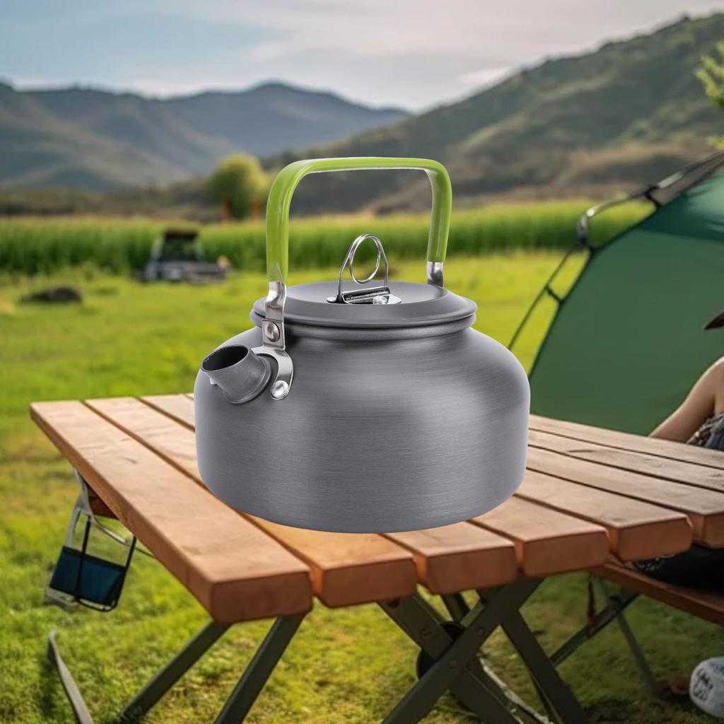 0.8L Outdoor Teapot Set Aluminum Portable Camping Coffee Pot for Hiking Fishing Picnic