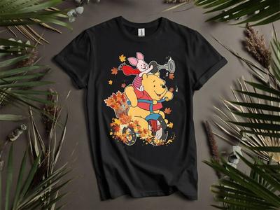 Maglietta Autunnale Carina Winnie the Pooh Pimpi T-shirt Uomo Donna Unisex T-shirt K104