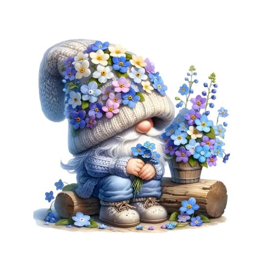 

Гном незабудка Наклейка на окно Статическая наклейка на окно Водонепроницаемая Съемная наклейка-витраж для гостиной спальни ванной комнаты