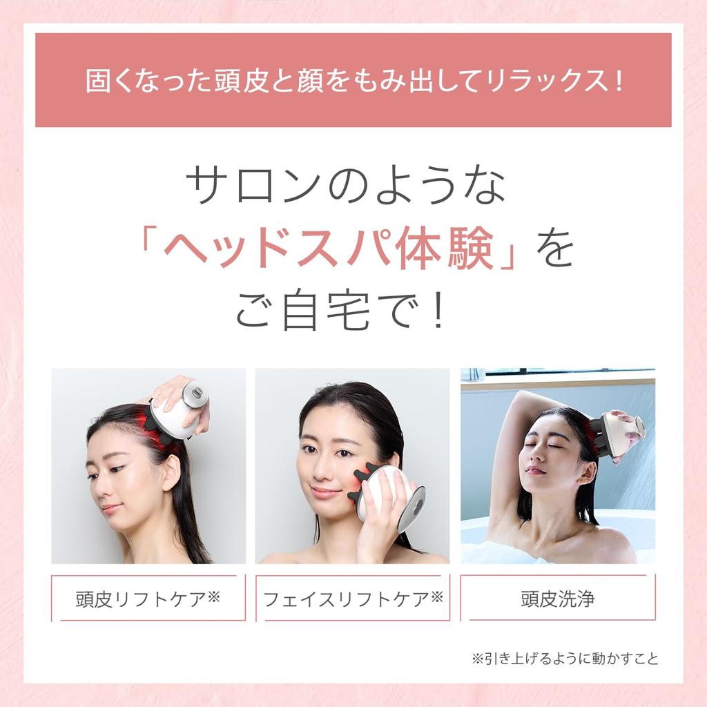 YA-MAN Head Spa Mise Needle Head Spa EMS Electric Scalp Brush MS33WAM White with Sticker [Amazon.co.jp Exclusive]