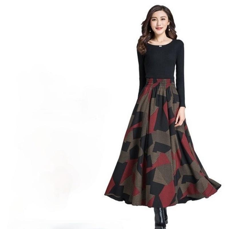 New Summer Skirt A Version High Waist Long Skirt Big Swing Skirt Ladies Fashion