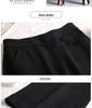 Women's High-Waisted Wool Wide-Leg Pants, Autumn/Winter Flare, Loose-Fit, Nine-Tenths Length.