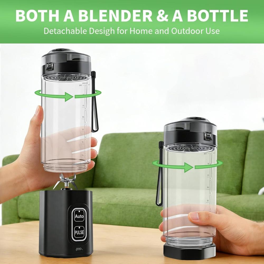 Portable Blender for Making Smoothies, 24 Oz Cordless Personal Juicer/protein Shaker Cup, BPA-free, Leak-proof Lid, Rechargeable.