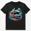 Colorful Paint Splash Campervan Art Graphic Unisex T-Shirt