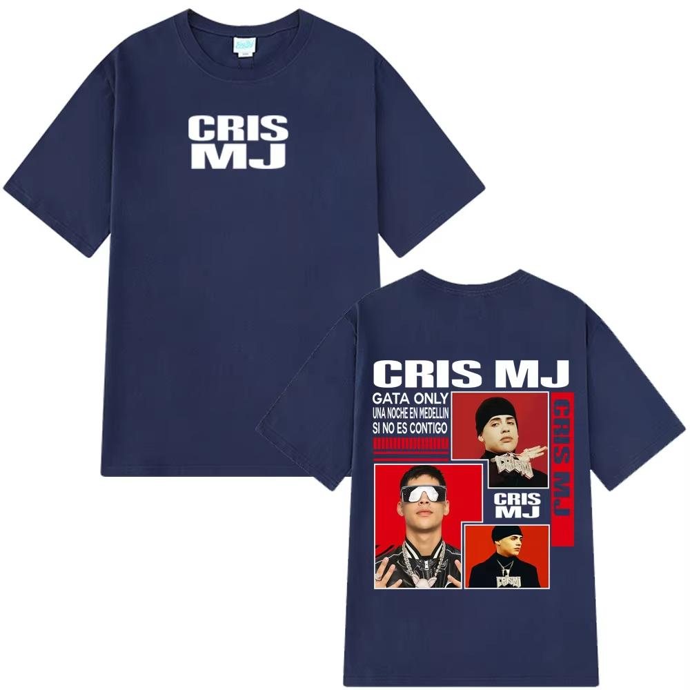 Rapper Cris Mj Tour 2026 estate Merch T-shirt uomo donna T-shirt vintage y2k abbigliamento Top a maniche corte Puro Cotone Streetwear
