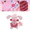 Pink Baby Plush Hanging Toy Cute Cartoon Portable Stroller Activity Toy for Baby Cribs and Cars