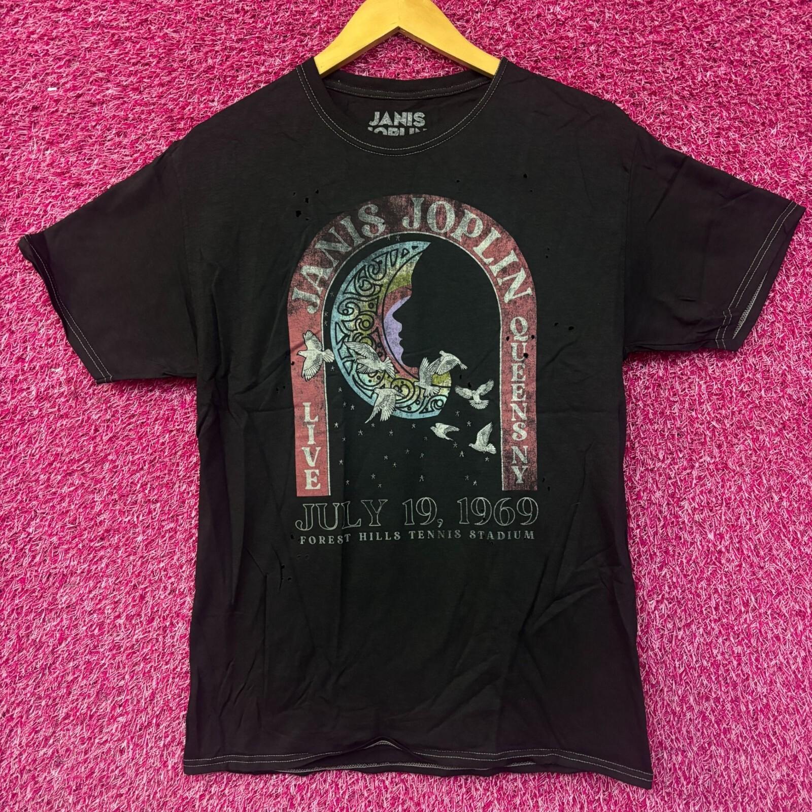 Janis Joplin Live Forest Hills 1969 Rock Concert Tee SM M