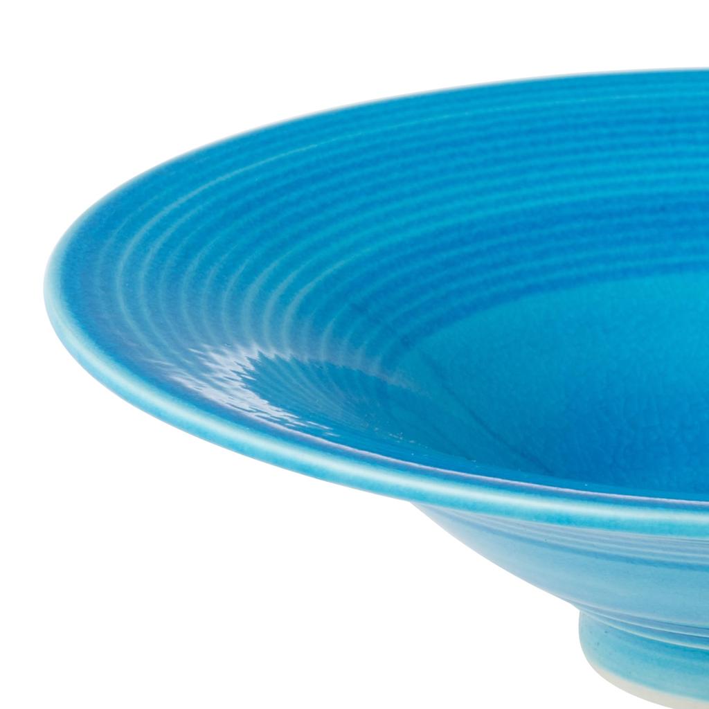 TOKI1919 MINOYAKI Turkish Glazed Traditional Japanese Shallow Salad 16 x 4 cm Mino Japanese Suitable for Ryokan and Microwave and Dishwasher Crackle