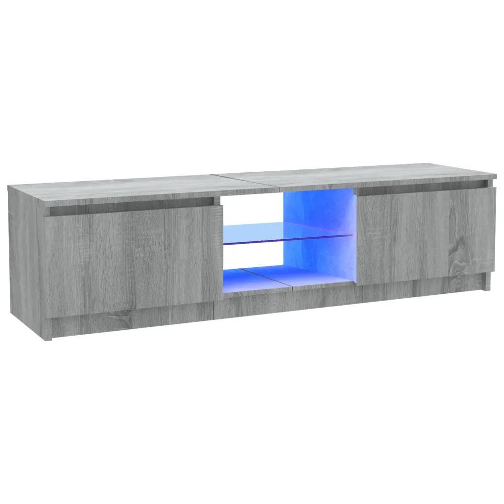 Wall-mounted TV cabinet for a minimalist living room, gray 120x30x35.5 cm