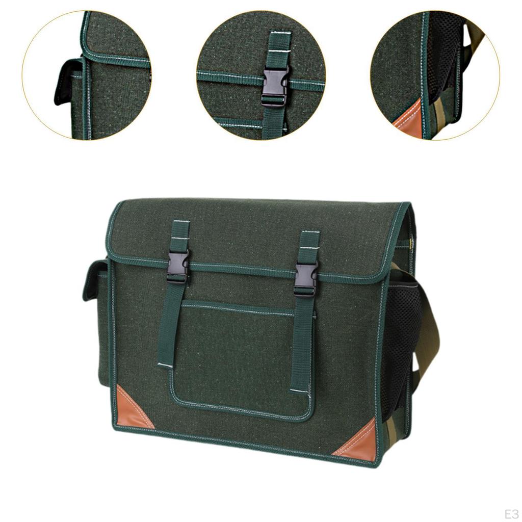 Brašna na nářadí přes tělo, vysoce odolná, velkokapacitní, s popruhem přes rameno pro použití v kanceláři