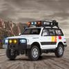 1/24 Scale Toyota FJ Cruiser Camper Alloy Model, Cool Sound and Light, Can Be Opened In Many Places In The Car Body, Four-wheel Shock Absorber