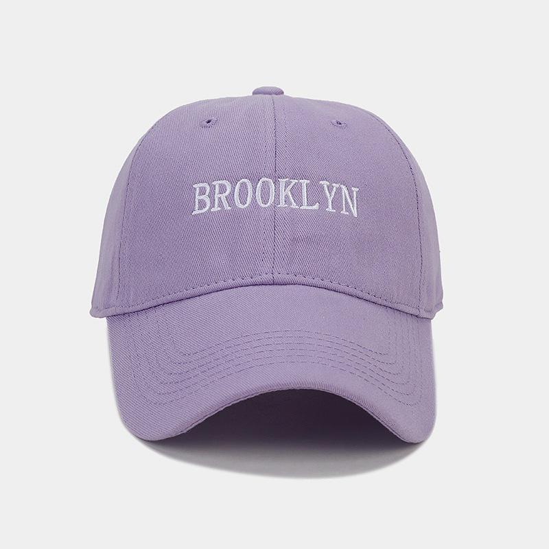 European and American new Brooklyn letter embroidery soft top baseball cap women's face small cap fashion personalized hat