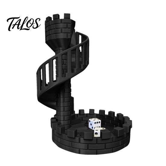 Gaming Convention Accessory Dice Tower Castle Rolling with Tray Role Playing Game Retro Compact DND And for RPG Tabletop Games Enhance