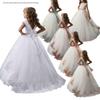 White Flower Girl Princess Wedding Dress - Elegant Kids' Formal Wear