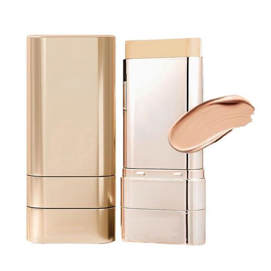 

2-In-1 Dual-Ended Foundation Stick with Brush Full Coverage Contouring Foundation Waterproof Lightweight Long-Lasting All Skin Types Concealer Stick